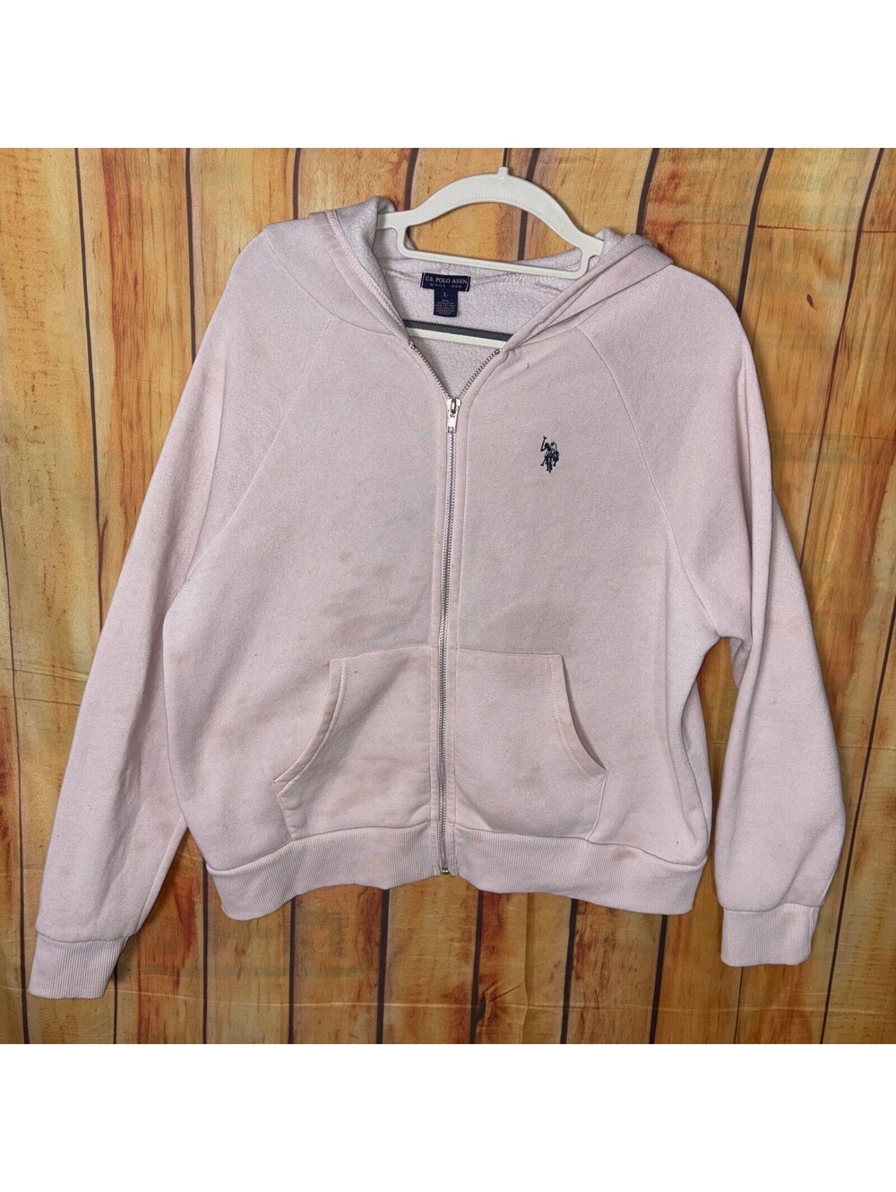 U.S. Polo Assn. Light Pink Zip Hoodie